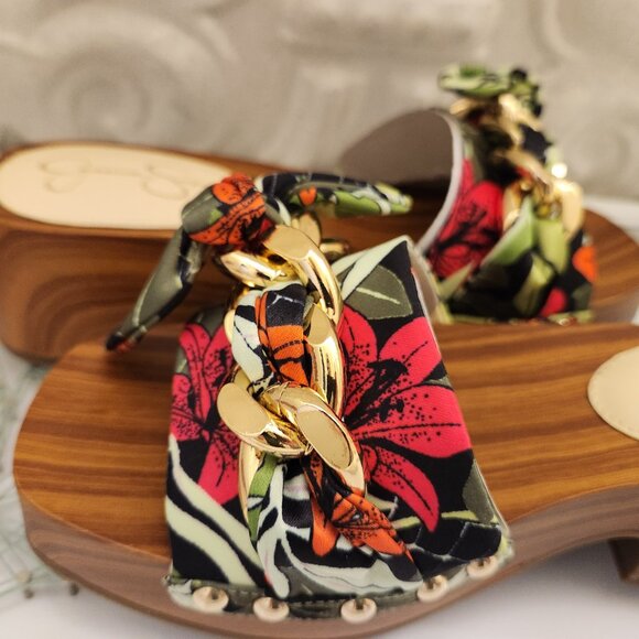 Jessica Simpson "Resima" Tropical Multi" Lily of Jungle Sandals. NIB. Size 6 - Picture 7 of 13